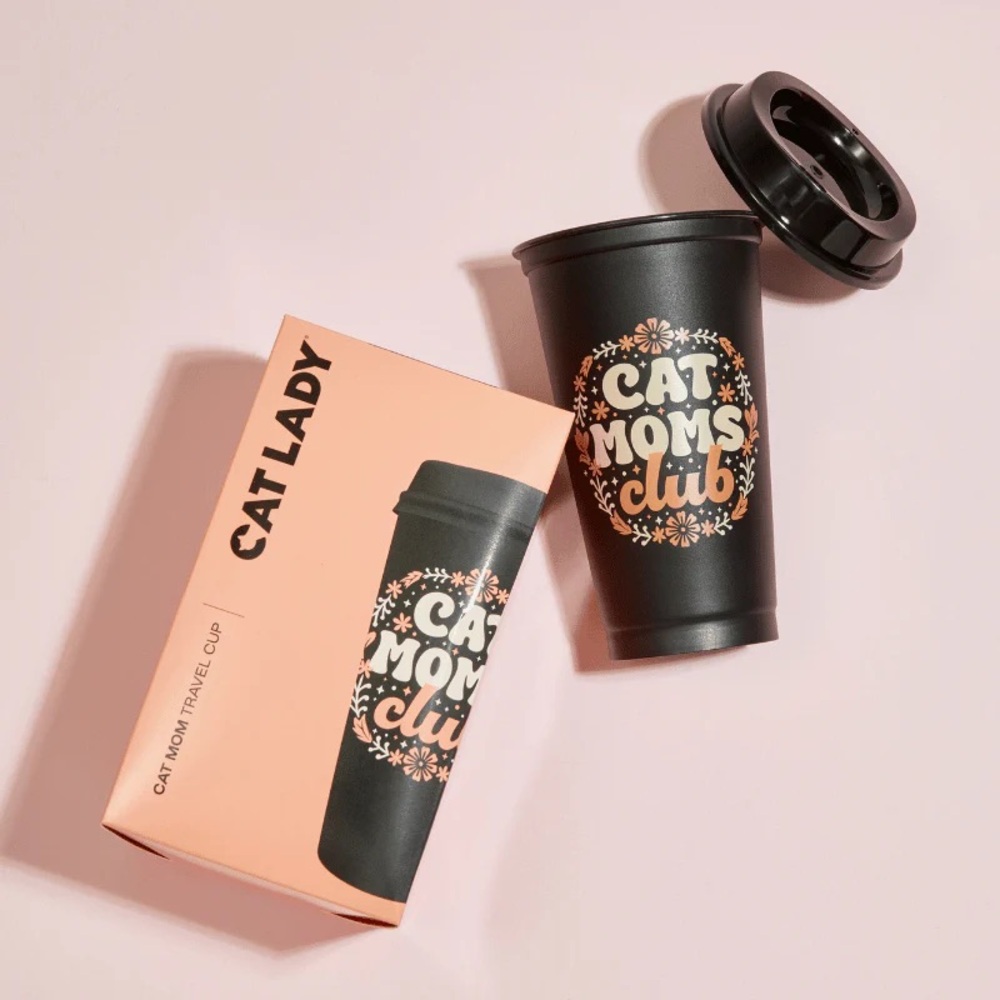 Cat Moms Club Tumbler / Travel Cup, 16 fl oz